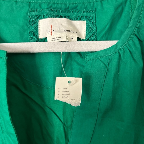 Anthropologie Cutwork Edition Somerset Maxi Dress Women's Green Party NWTsize 2X - Picture 6 of 8